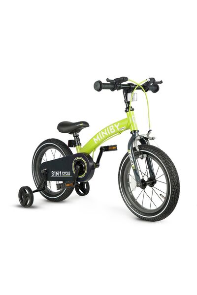 QPLAY Bicicletă de echilibru pentru copii Miniby 14 inch Verde