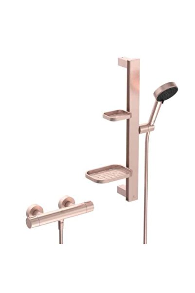İdeal Standard Ceratherm ALU+ Rose Gold Mat – Baterie de duș termostatică cu ...