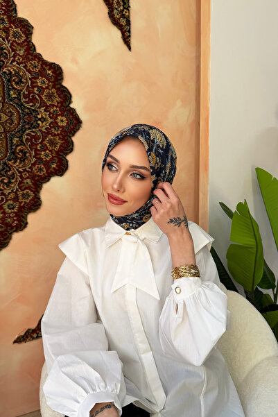 KUQOS وشاح نوستالجيك جاردن أكوا الناعم للنساء بنمط الزهور العتيق