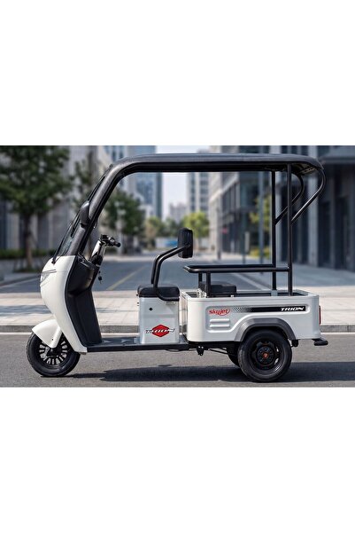 Skyjet TRION ÜÇ TEKERLEKLİ ELEKTRİKLİ MOPED GRI SİYAH 2026 MODEL