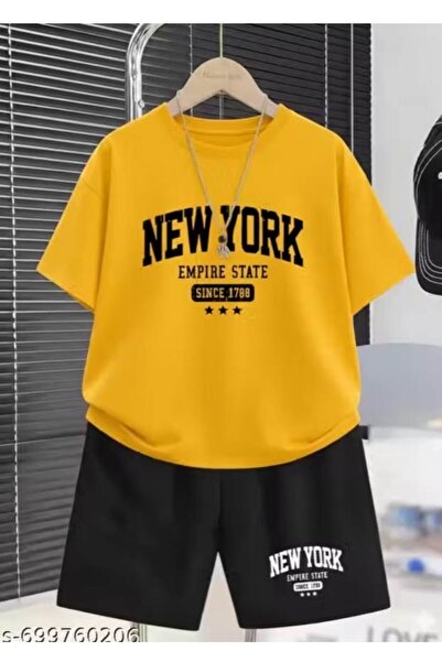 ZEMLİYA Sara Unisex Oversize Shorts Set Short Sleeve T-Shirt Comfortable Fit ...