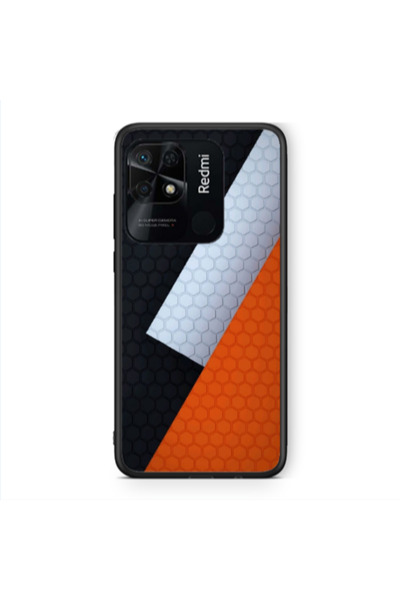 Other Xiaomi Redmi 10C Coated hexagon Black Glossy Θήκη