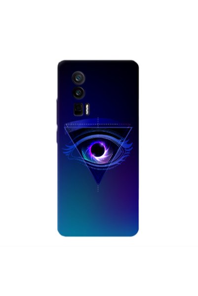 Other Xiaomi Poco F5 Pro Triangular blue eye Transparent Silicone TPU Θήκη