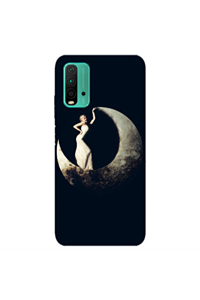 Other Xiaomi Redmi 9T Woman in moon Transparent Silicone TPU Θήκη
