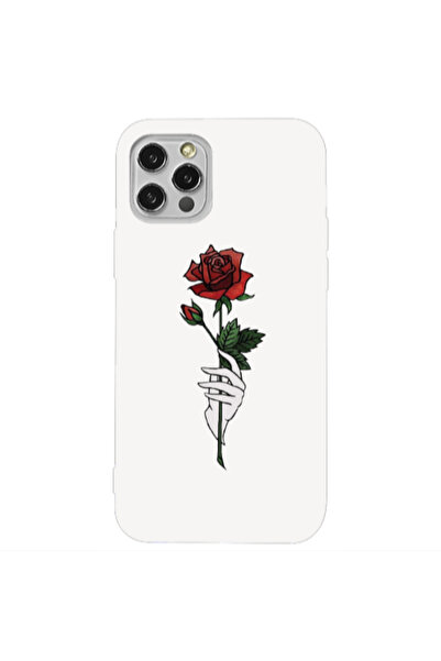 Other Apple iPhone 12 Pro Max Rose in hand Light Green Colored Silicone TPU Θήκη