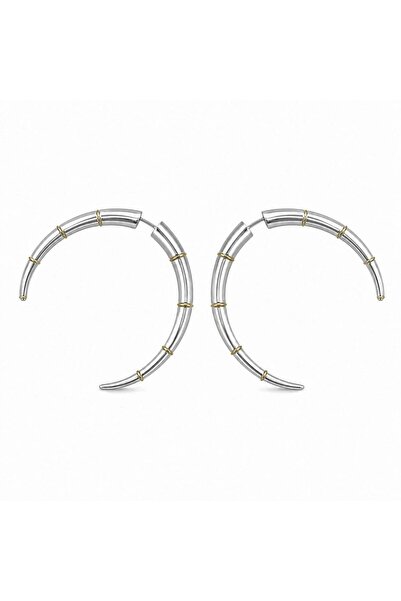 neslyaccessories أقراط على شكل قرن كبير