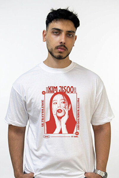Anetos Λευκό μπλουζάκι με στάμπα Kim Jisoo Design