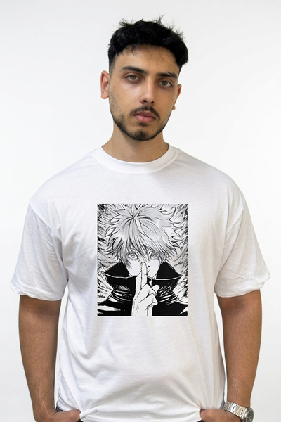 Anetos Gojo Satoru_24 Design Printed Oversize White T-Shirt