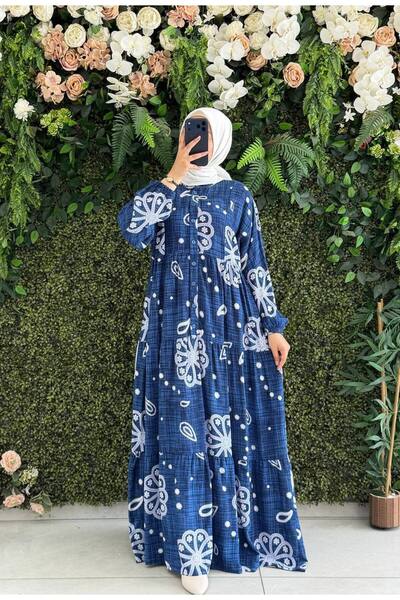Moda Fatma viscon dijital elbise