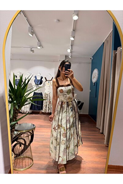 MODA طقم بلوزة وتنورة بنقشة البحر من مارينا