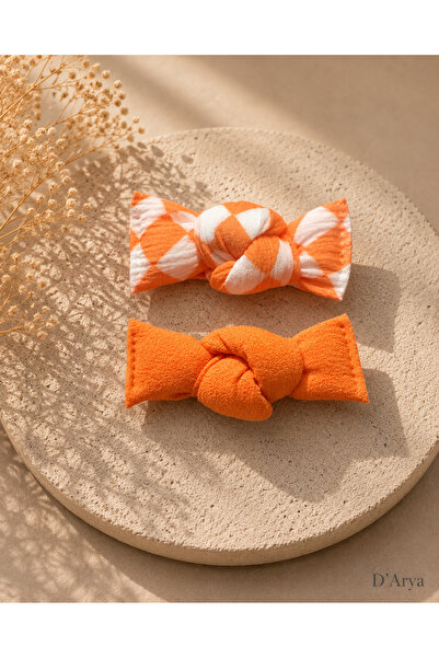 Darya Knotted Bow Snap Hair Clips Set of 2