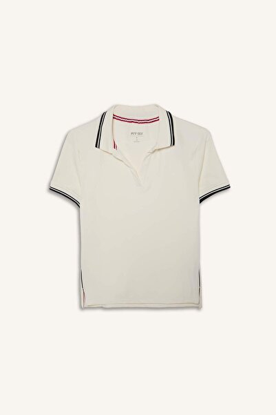DeFacto Standard Fit Short Sleeve Polo Navy Blue T-Shirt H2743Ax26Sp