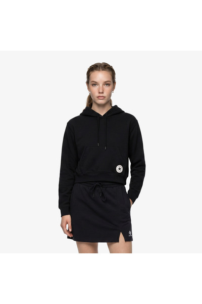 Converse Chuck Taylor All Star Cropped Kadın Siyah Sweatshirt