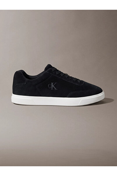 Calvin Klein Erkek Düşük Bilekli Rahat Taban Ck Logolu Süet Siyah Sneaker
