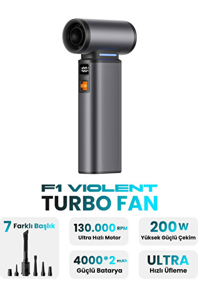 Empressco F1 Violent Turbo Jet Fan Süpürge Özellikli 130000RPM Ultra Güçlü Mo...
