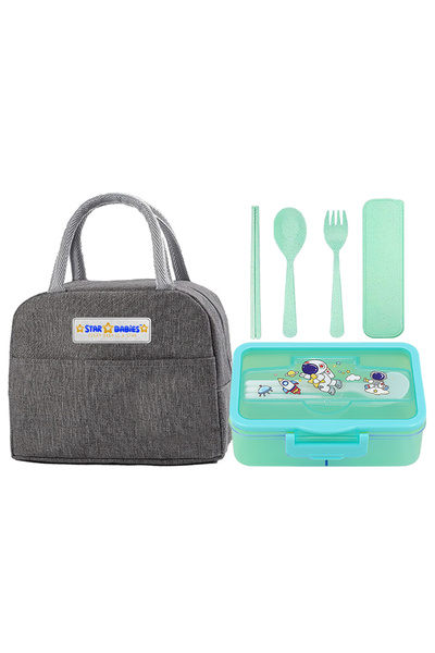 STAR BABiES pack of 3 combo - Insulated lunch bag and 4 compartment lunch box...