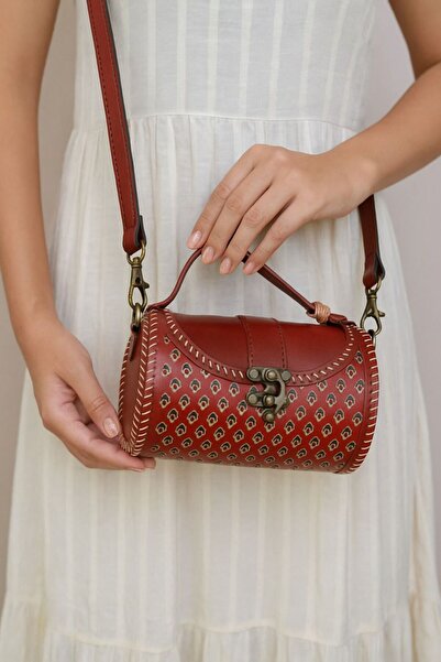 Kanyaka Indian Dholak (Barrel- style)-Handcrafted Vegan Leather Bag
