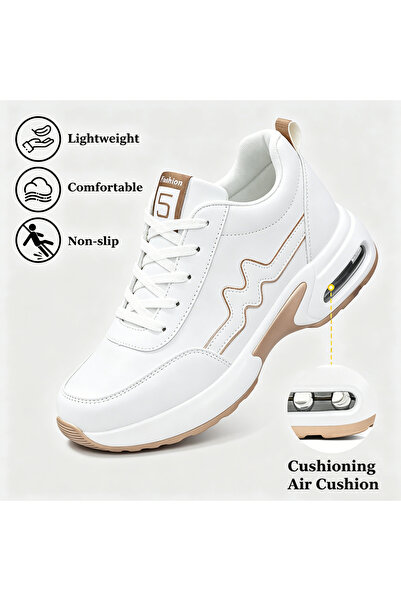 SOSENFER Women's outdoor shoe with a thick sole, height-increasing design, la...