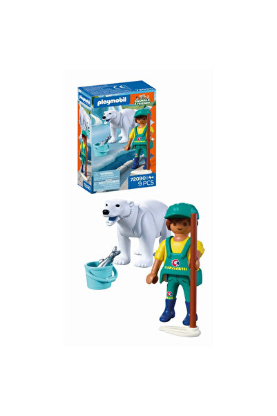 Playmobil Jucarie de rol Ingrijitor zoo si urs polar