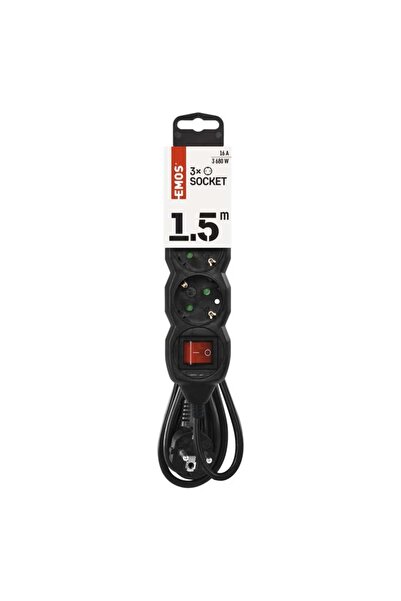 OEM Prelungitor 3 prize schuko, 1.5 metri, cu intrerupator, protectie copii, ...