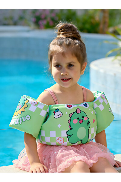 Bayt Aura Kids Cartoon Dinosaur Arm Float Vest Eco High Density Foam Buoyancy...