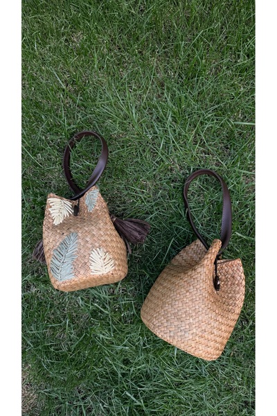 Bisou Nature leaf Hasır çanta