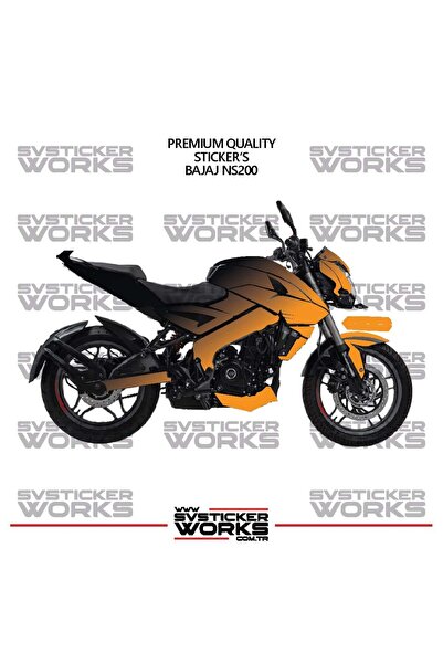 ARONA Bajaj Ns200 Fairing Sticker Dual Color Engine Fairing Model Ready Kit H...
