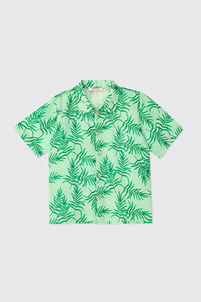 Panço Boy's Green Shirt