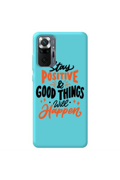 Other Xiaomi Redmi Note 10 Pro 4G Stay Positive Turquoise Colored Silicone TP...
