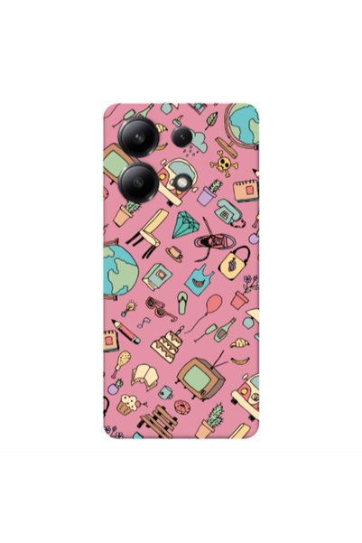 Other Xiaomi Redmi Note 13 4G Best buds Pink Colored Silicone TPU Θήκη