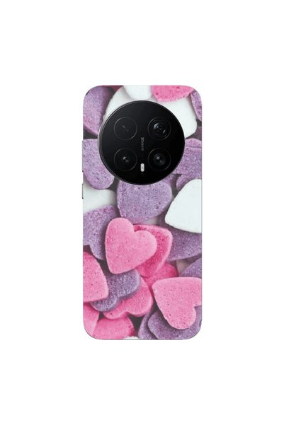 Other Honor Magic 8 Lite Pro Sponge Hearts Transparent Silicone TPU Θήκη
