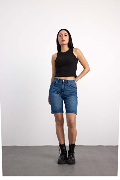 Vigoss Jeans 40391-73603 Women's Mom Fit Mid Waist Denim Shorts 40391-73603