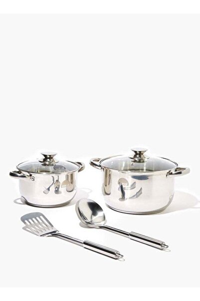 Amal 6-Piece Cookware Set - Durable Stainless Steel Induction Base Pots, Pans...