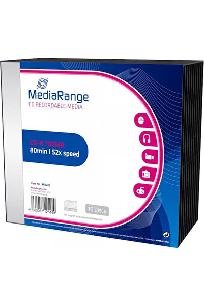 MediaRange Recordable CD-R 52x 700MB 10pcs Code: MR205