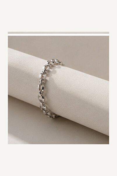 Balenbi Jewelry Women's Leaf Formed Bead Detailed Tarnish Resistant Steel Cha...