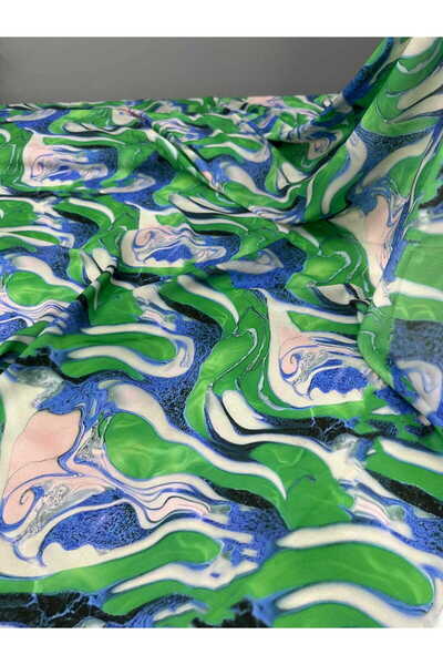 ipekkumaş Violet Digital Printing Crepe Fabric