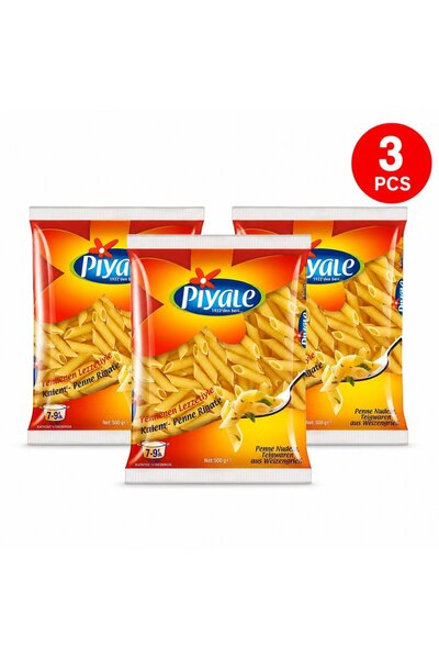 Piyale Paste Penne Rigate Italiene Set 3 Buc 500 Gr