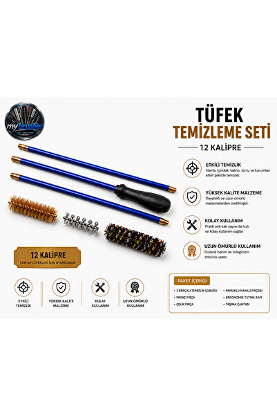 my brusher Profesyonel 12 Kalibre Tüfek Temizlik Kiti