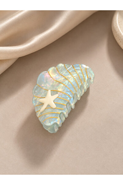 LİA CLİPS CO Pearlescent Bone-Looking Seashell Hair Clip