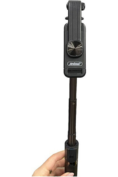 Andowl Q10 Μπαστούνι Selfie Τρίποδο Κινητού Bluetooth Μαύρο