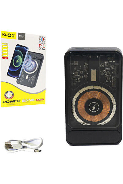 klgo KP-92 Power Bank 10000mAh με Θύρα USB-C Power Delivery Μαύρο