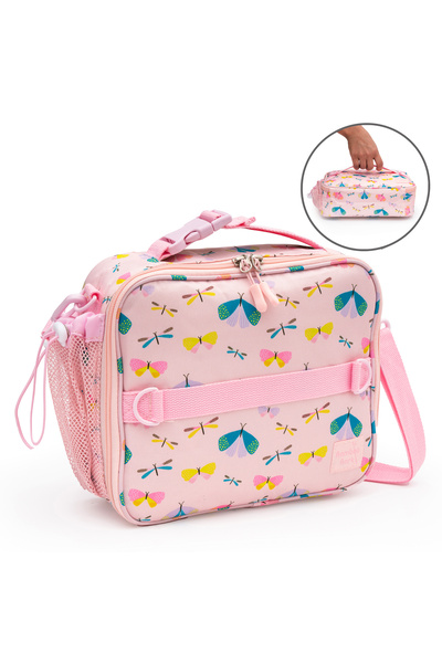 Bamboo Bark kids childrens insulated lunch bag for school, picnic, nursery, t...