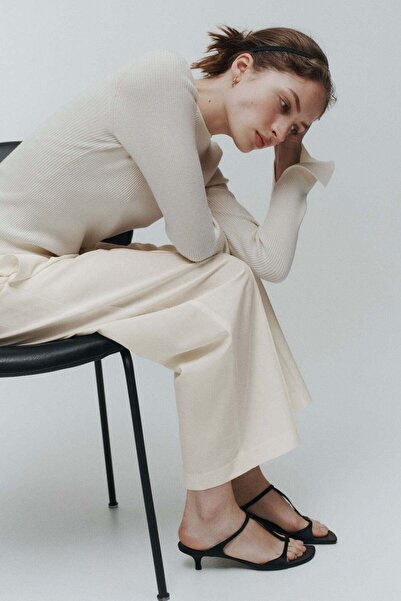 H&M Linen-blend barrel trousers