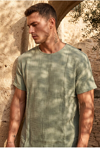 combattente exclusive products Short Sleeve Oversize Muslin Men's Tshirt - 20...