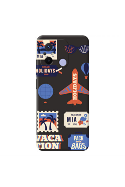 Other Xiaomi Redmi 12C Vacation Black Colored Silicone TPU Θήκη