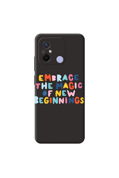 Other Xiaomi Redmi 12C Embrace Black Colored Silicone TPU Θήκη
