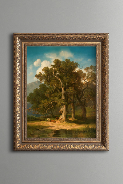 epiqart منظر غابة - لوحة بنمط عتيق - نموذج سميك