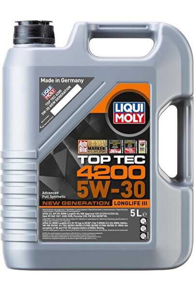 Üstüner Store top tec 4200 5lt motor yağı VW504/507 Üretim 2024