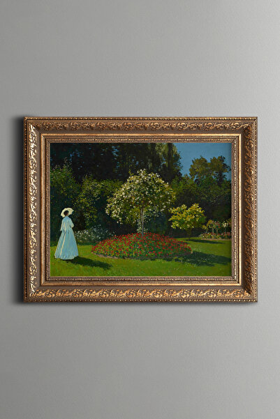 epiqart Woman in the Garden - Vintage Patterned Painting - Thick Model