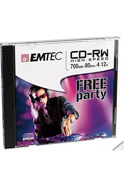Emtec Επανεγγράψιμο CD-RW 12x 700MB 5 τεμάχια Κωδικός: ECOCRW80512JC
